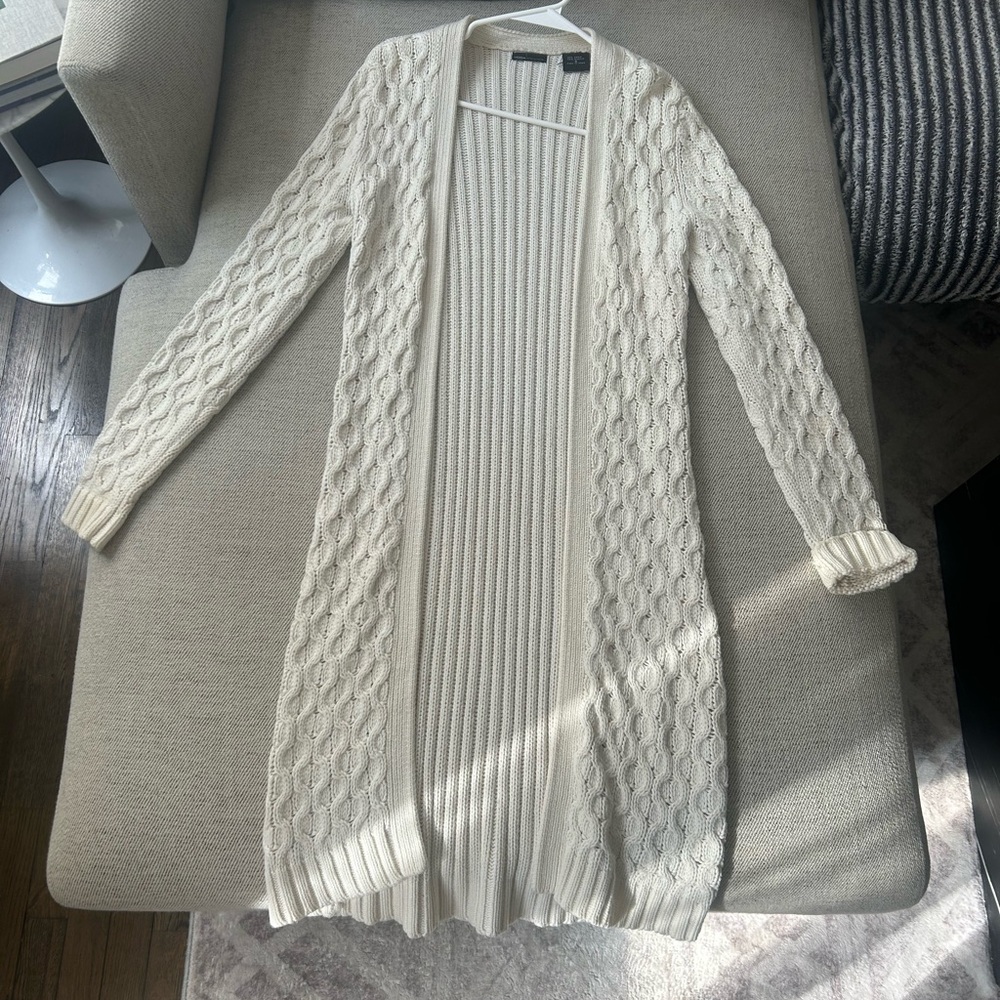 Moda International Cream Textured Cardigan